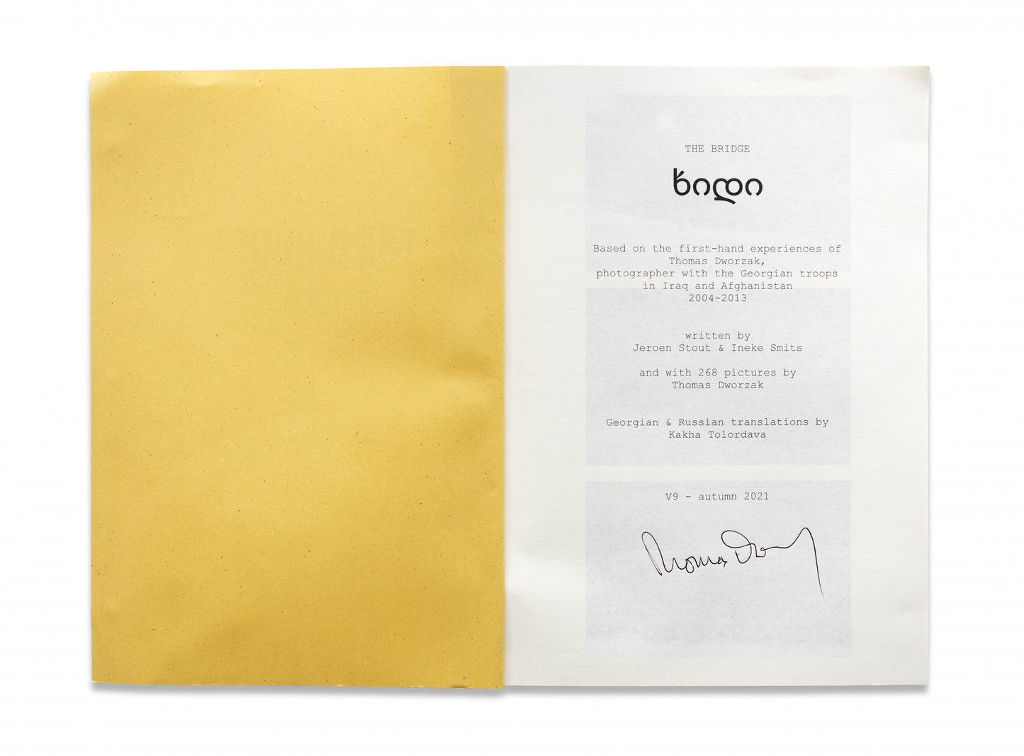 THOMAS DWORZAK: KHIDI - THE BRIDGE (signed)